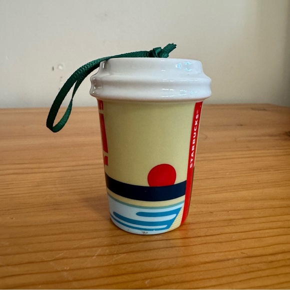 Starbucks Holiday Christmas Tree Ornament California State Beach Coffee Cup - Picture 4 of 5